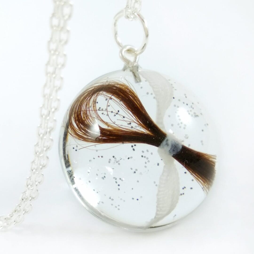 Child's First Haircut Keepsake - Lock of Hair Necklace - Memorial Jewellery - Image 3