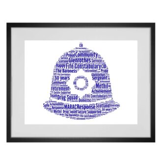 Personalised Police Officer Helmet Word Art Print