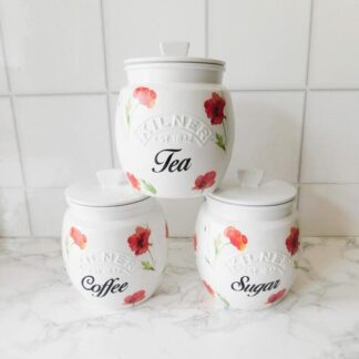 Poppy Tea Coffee Sugar Kilner Jars