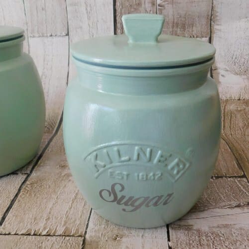 Sage Green Kitchen Canisters – Tea Coffee Sugar Jars Set - Image 8