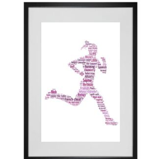 Personalised Female Runner Word Art Print
