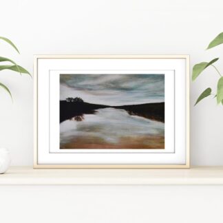 River reflecting African Skies A4 Print- Energy Art Landscapes