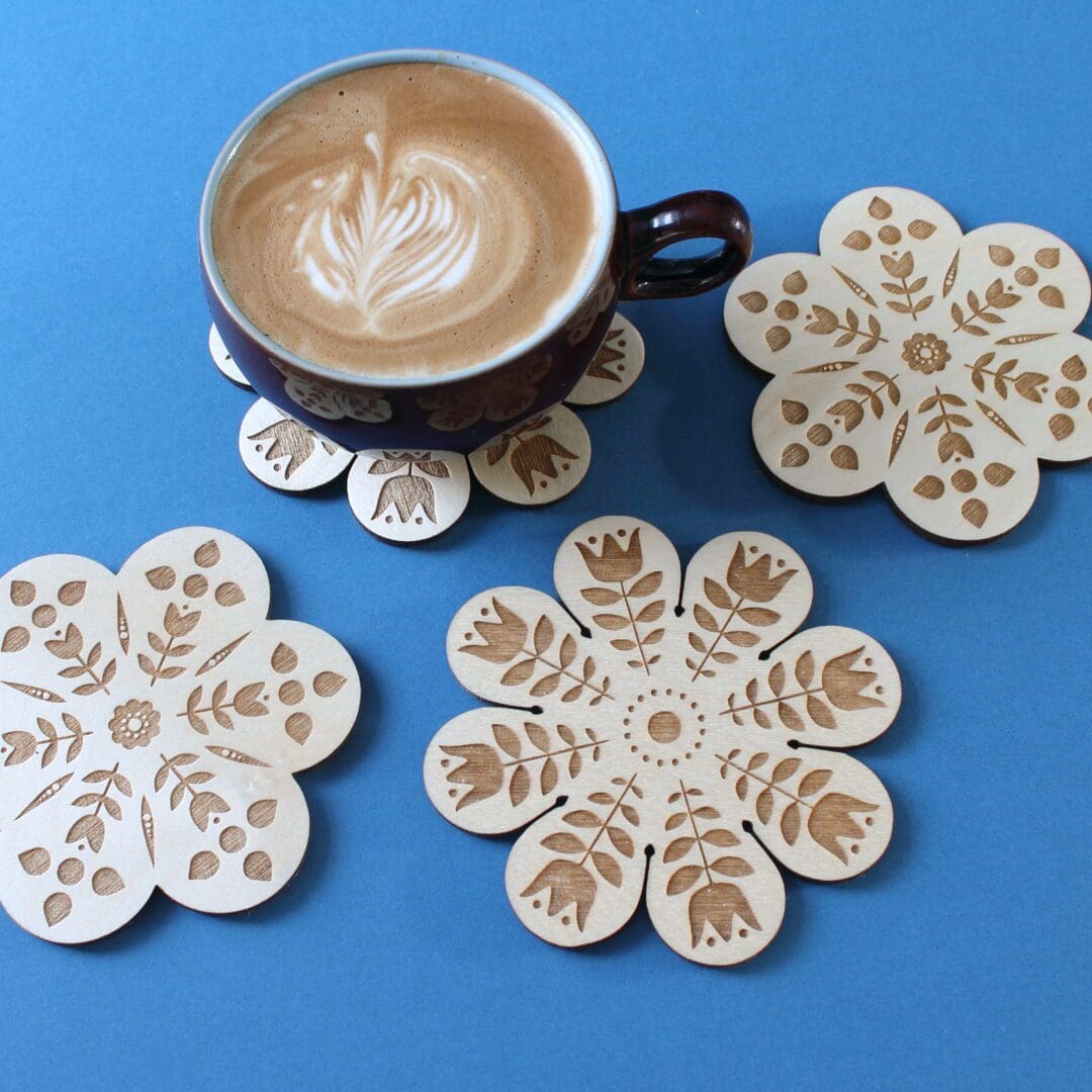 Wooden Scandi Style Coasters - Image 8