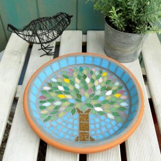 Spring Jewel Tree Mosaic Bird Bath Wildlife Garden Ornament