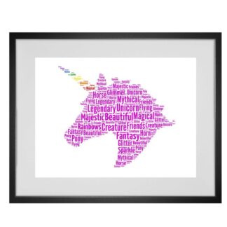 Personalised Unicorn Word Art Print