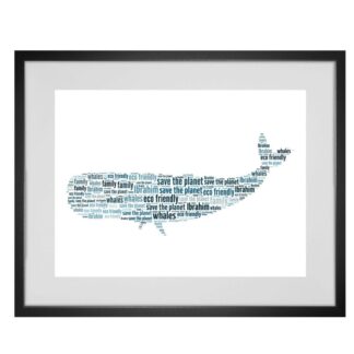Personalised Whale Word Art Print