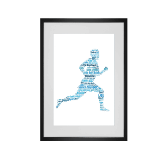 Personalised Male Runner Word Art Print