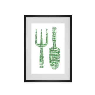 Personalised Gardening Tools Word Art Print