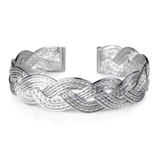Sterling Silver Woven Cuff Bracelet