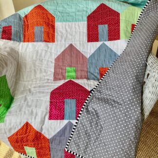 Modern bright child's quilt