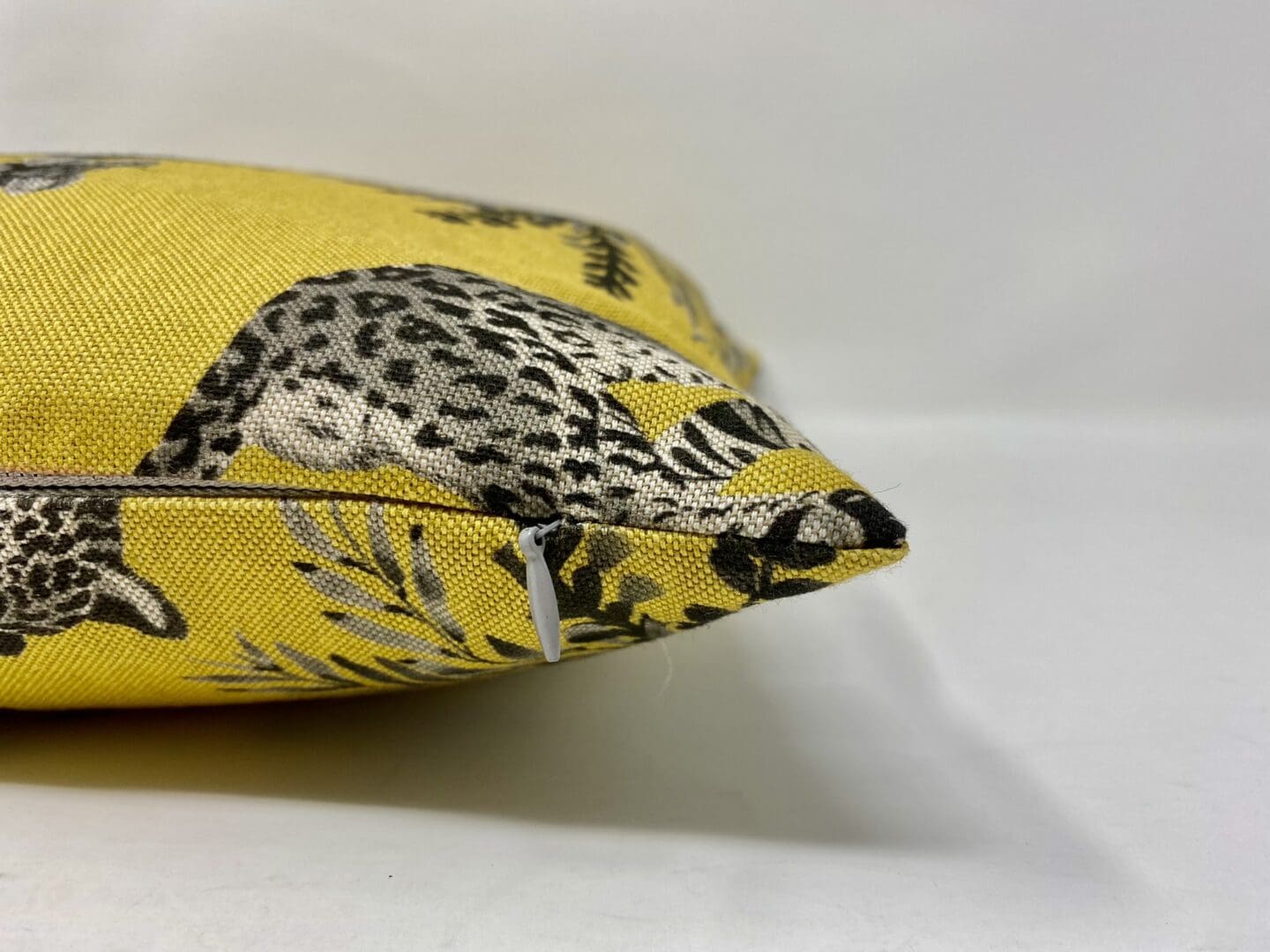 Mustard and Grey Monkey Cushion Cover. Jungle Botanical Cushion Cover. - Image 8