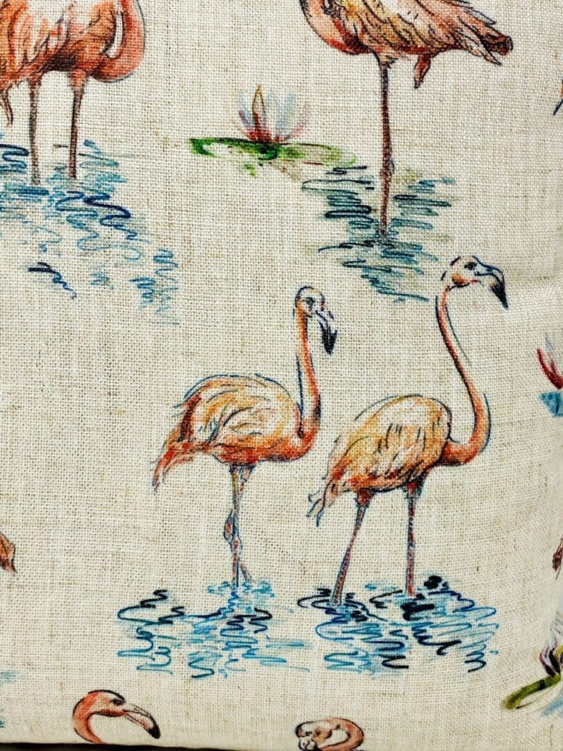 Flamingo Cushion Cover, Linen Cushion Cover - Image 7