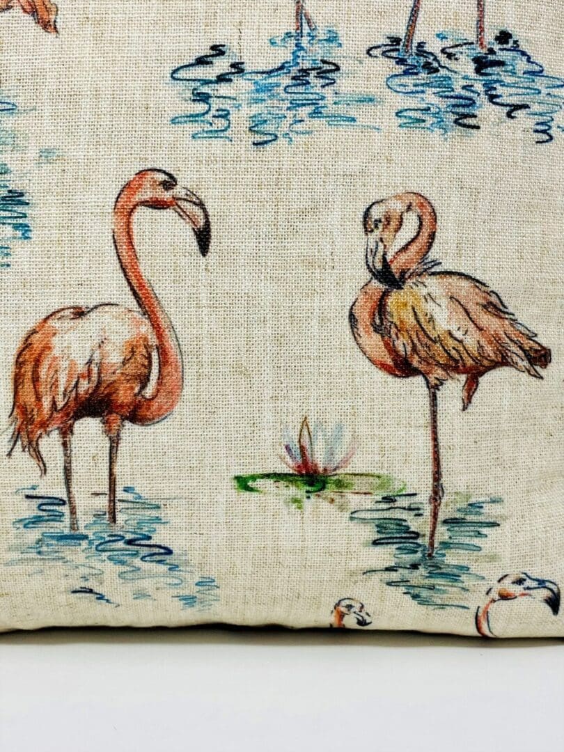 Flamingo Cushion Cover, Linen Cushion Cover - Image 6