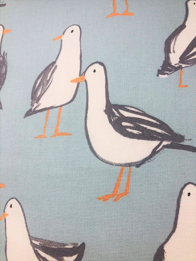 Duck Egg Blue and Grey Seagull Cushion Cover - Image 6