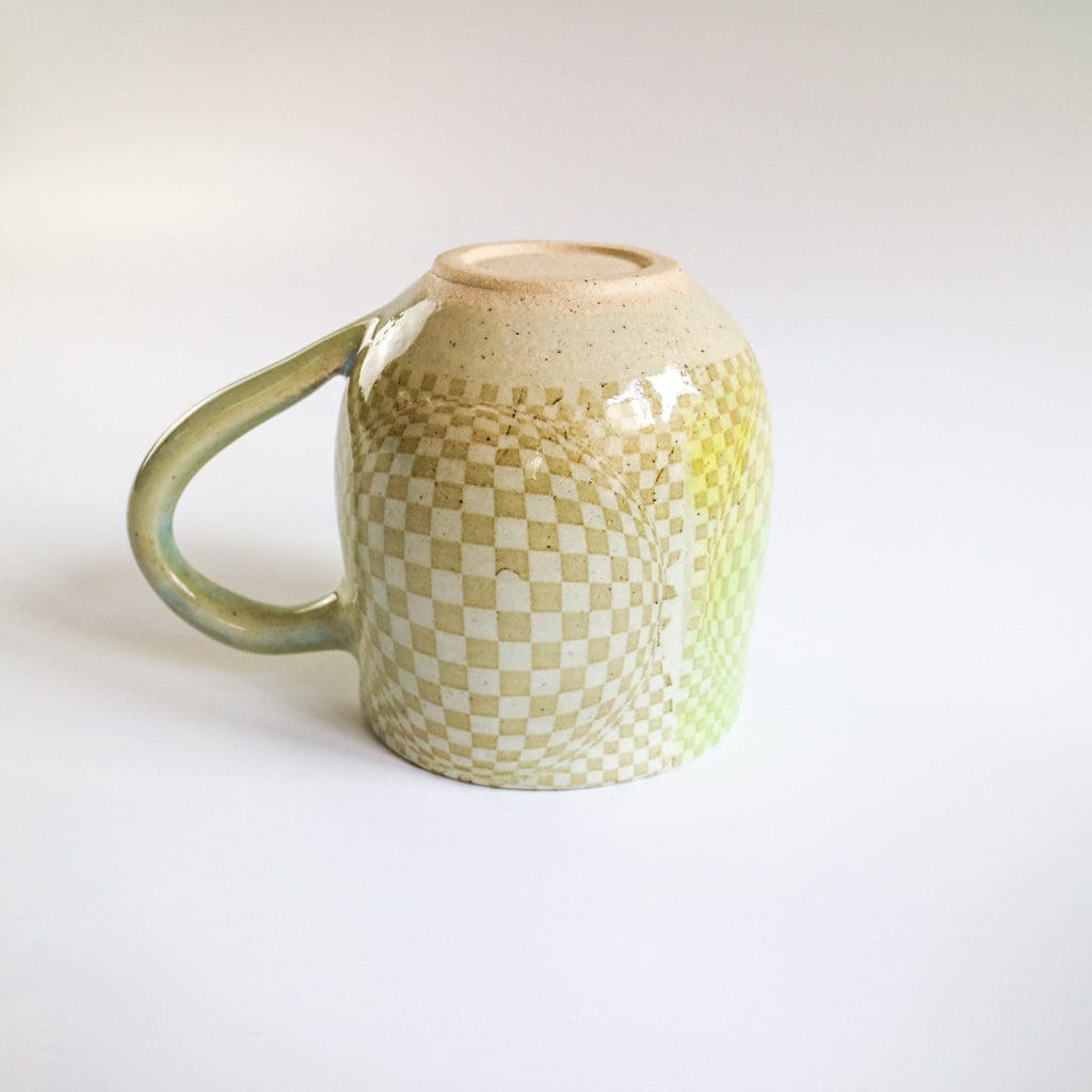 Stoneware Mug in Optical Design