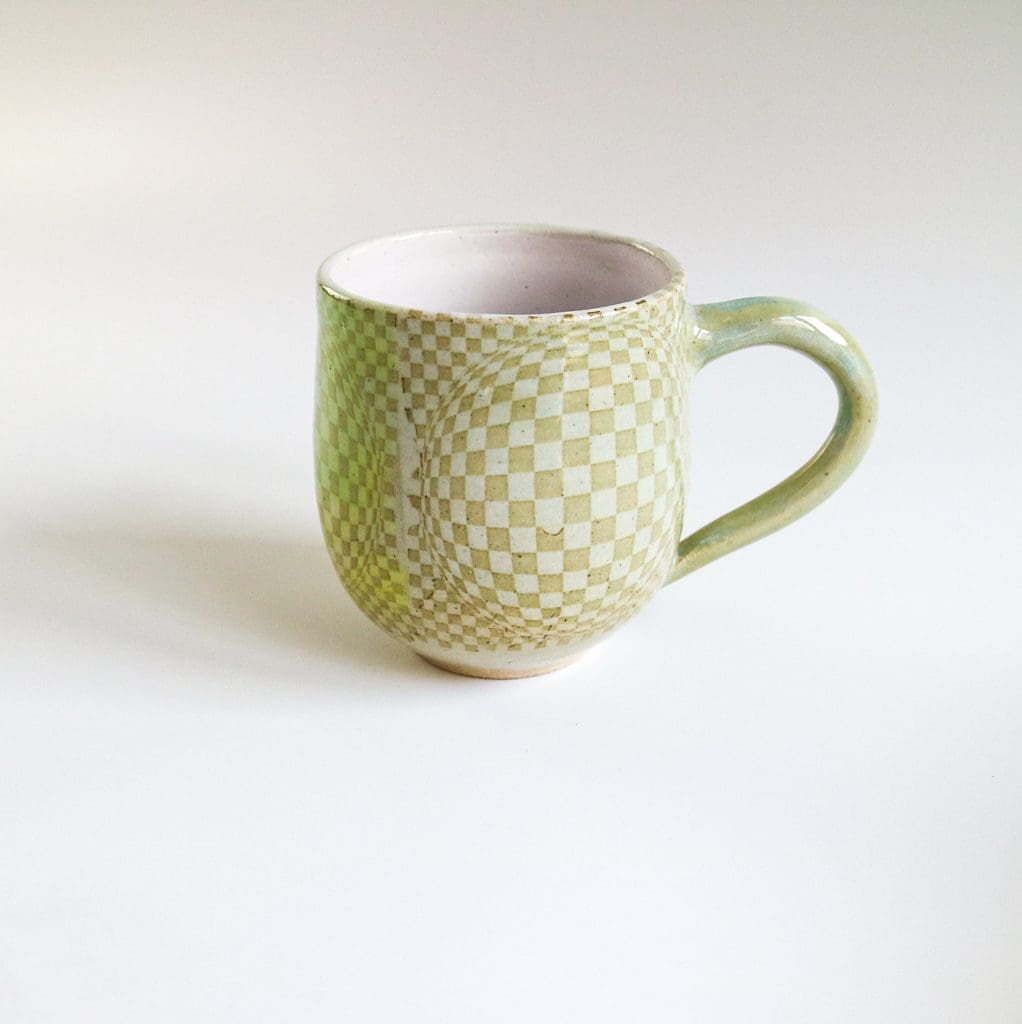Stoneware Mug in Optical Design