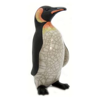 Emperor King Penguin - Raku ceramic pottery Antarctic Seabird