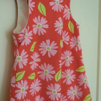 Pink flower corduroy baby's dress