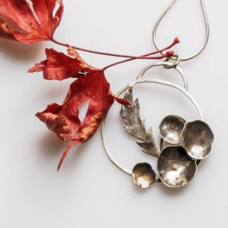 Silver Poppies Pendant