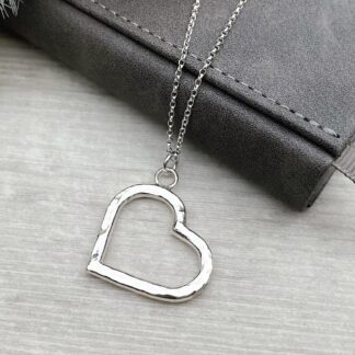 silver heart necklace