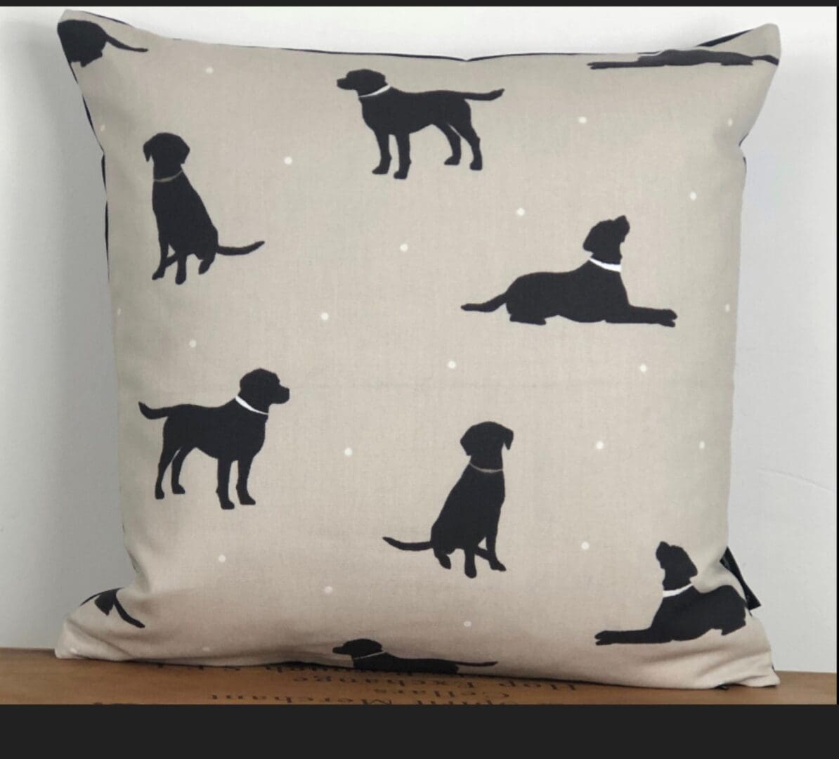 Black Labrador Cushion Cover