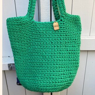 Emerald Green Crochet Shoulder Bag