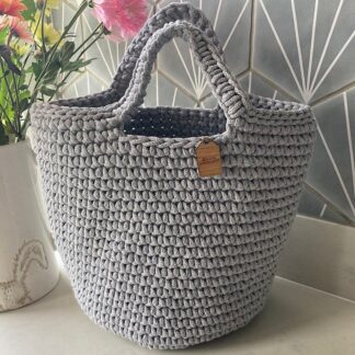 Grey Crochet Bag