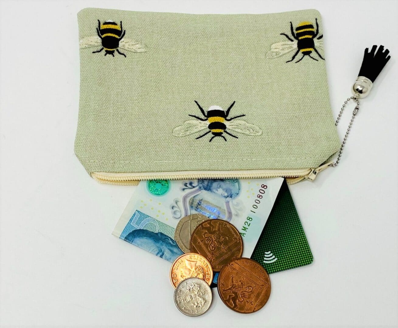 Sophie Allport Bee Coin Purse. Bumble Bee Zipped Pouch - Image 9