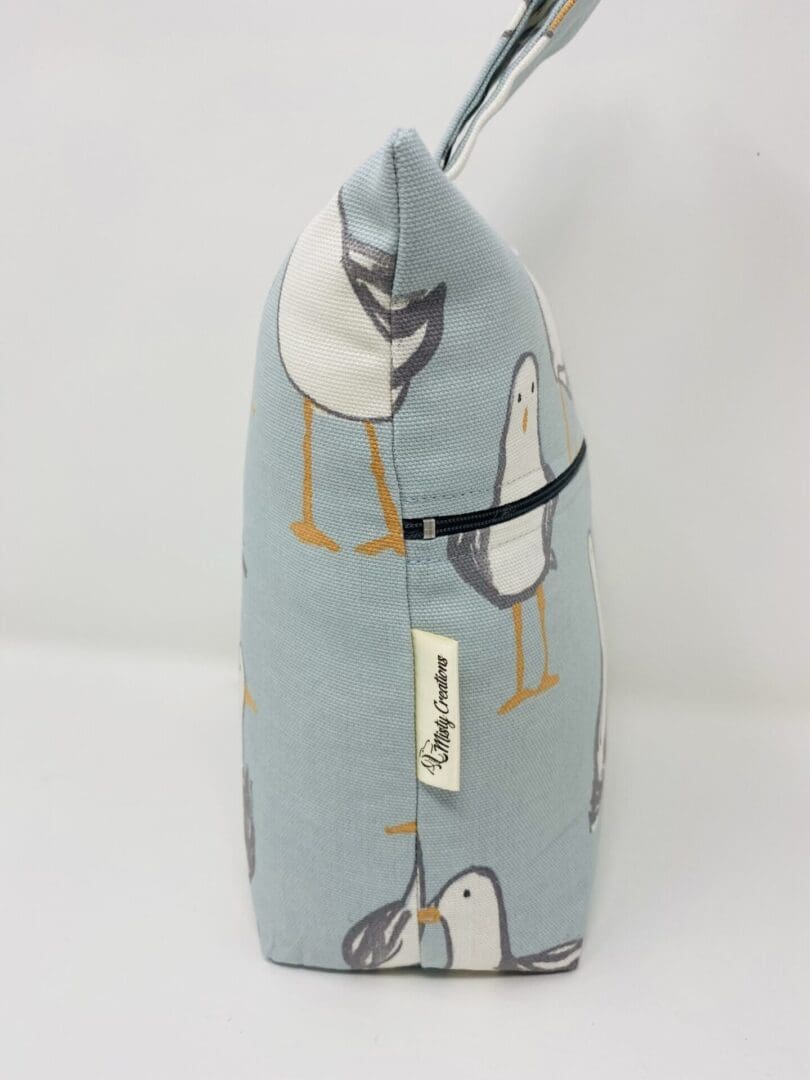 Seagull Fabric Doorstop, Blue Seaside Washable and Refillable Door Stop - Image 4