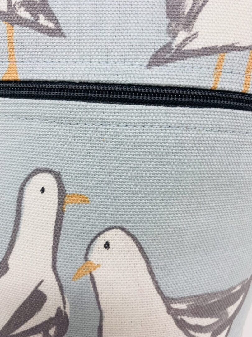 Seagull Fabric Doorstop, Blue Seaside Washable and Refillable Door Stop - Image 6