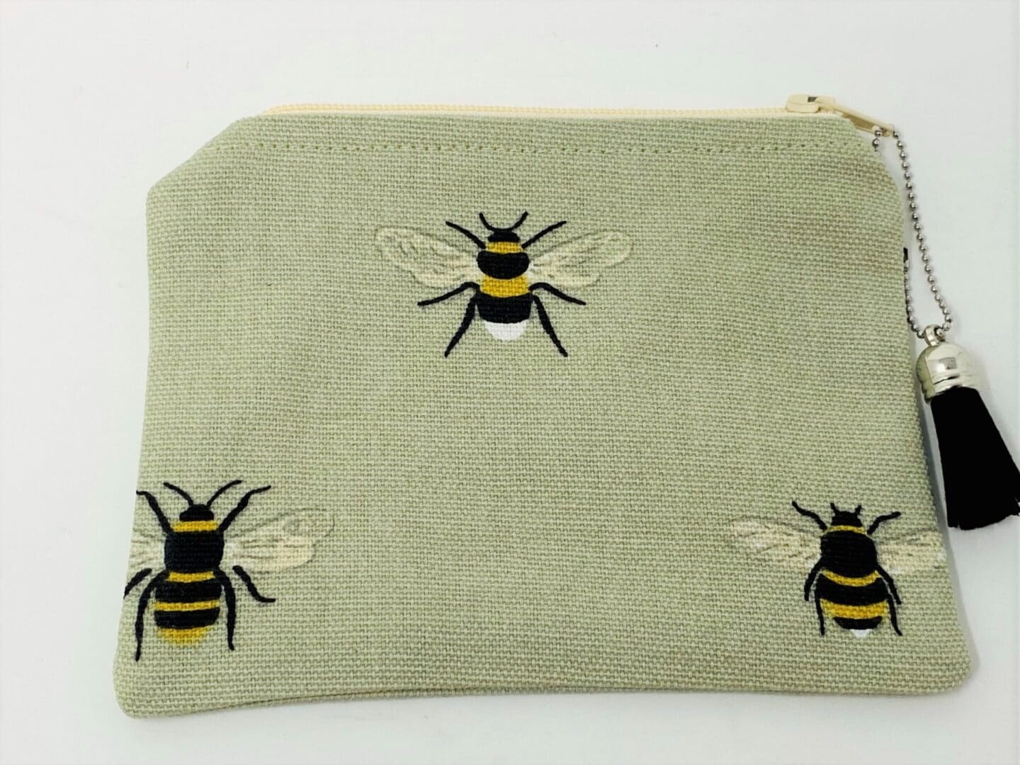 Sophie Allport Bee Coin Purse. Green Bumble Bee Zipped Pouch - Image 3