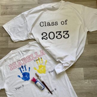 Class of 2035 Handprint Keepsake T-shirt, Starting School 2023