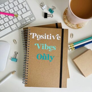 Positive Vibes Only A5 Lined Notebook