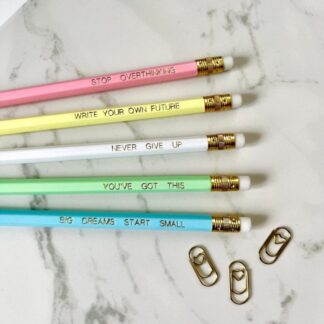 Inspire-Me Positive Mindset Pastel HB Pencil Set