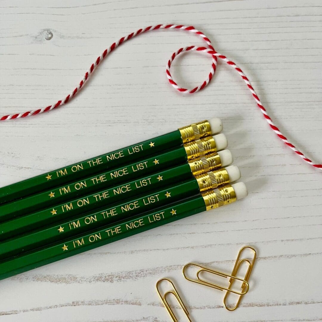 I'm on the Nice List HB Pencil, Christmas Eve Box, Stocking Filler, Elf Prop - Image 3