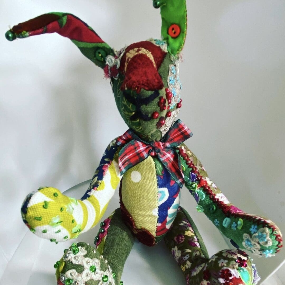 Odile one of a kind handsewn artist's rabbit - Image 6