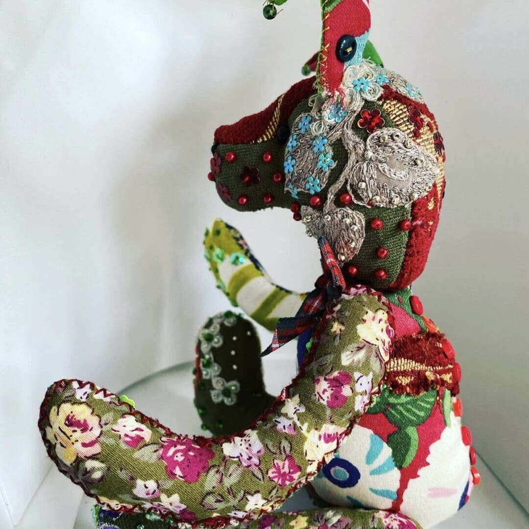 Odile one of a kind handsewn artist's rabbit - Image 5