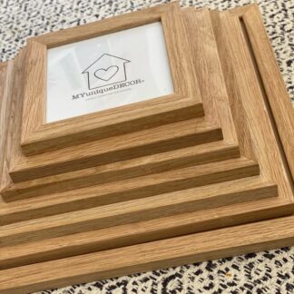 Solid Oak Photo Picture Frame Real Wood Wooden Glass British Made UK Top Quality