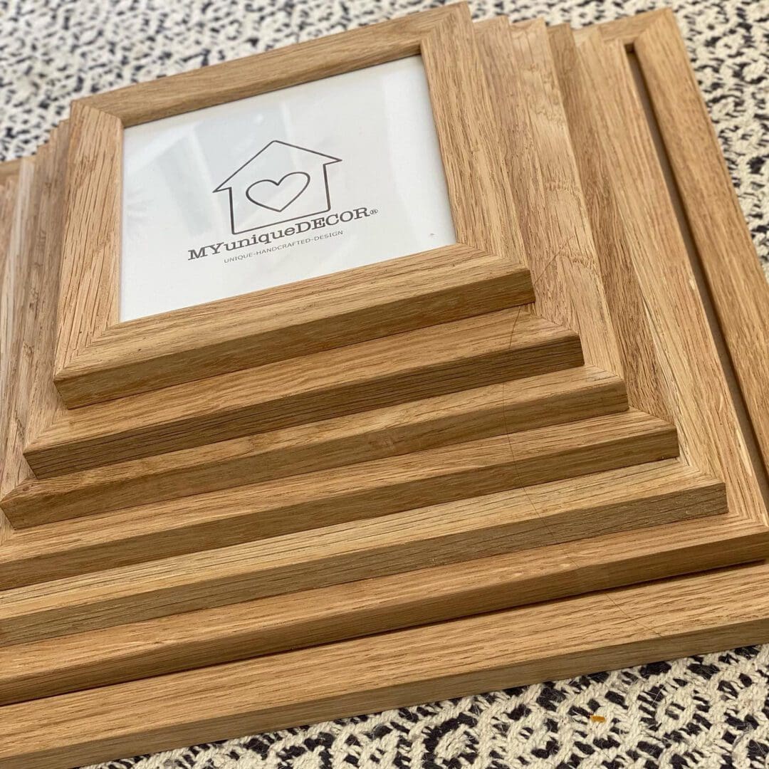 Solid Oak Photo Picture Frame Real Wood Wooden Glass British Made UK Top Quality