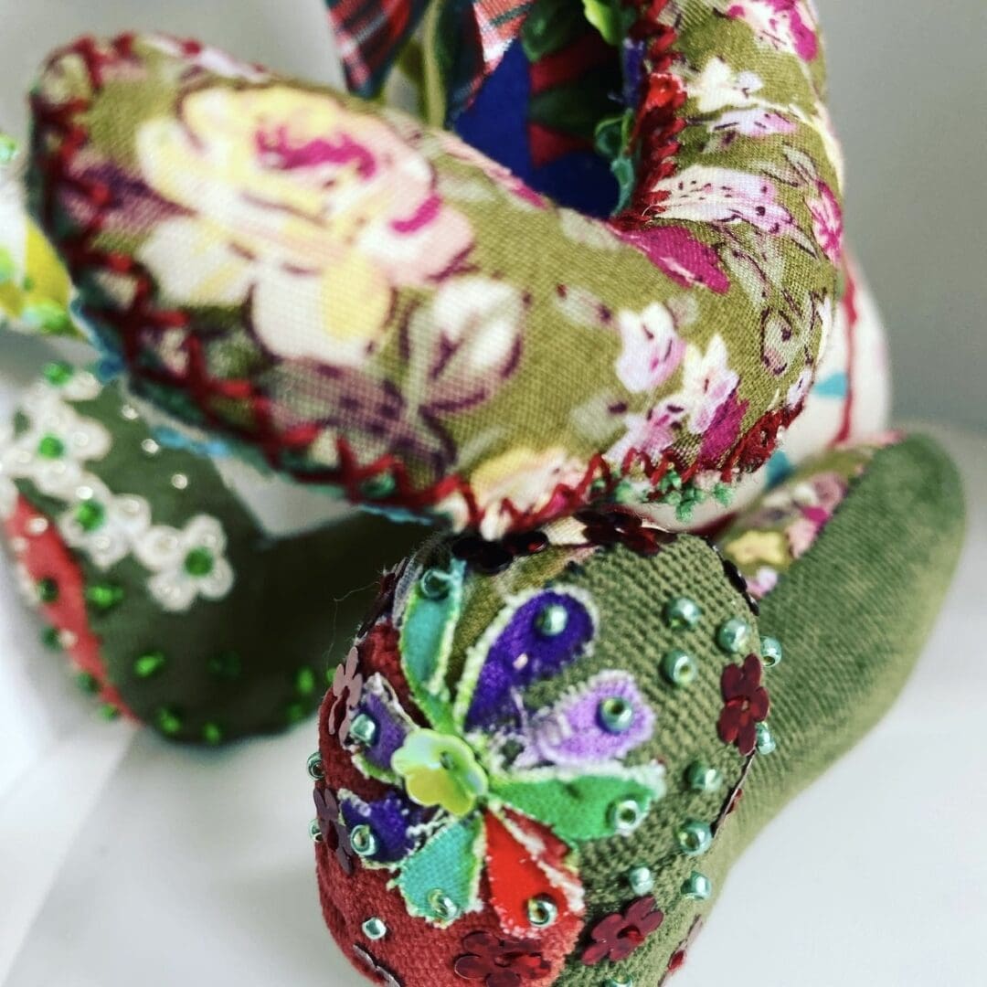 Odile one of a kind handsewn artist's rabbit - Image 3