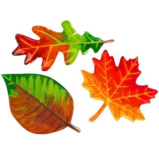 Autumn leaf brooches - maple, oak and beech.