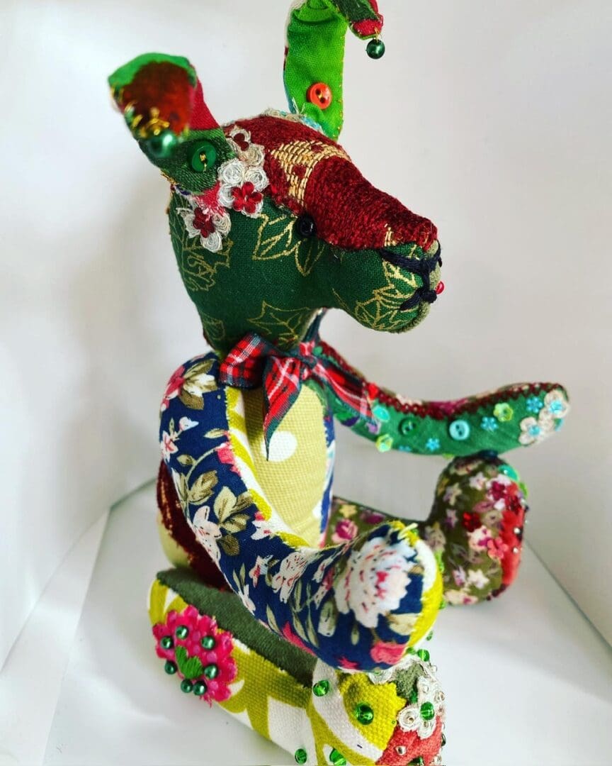 Odile one of a kind handsewn artist's rabbit - Image 4