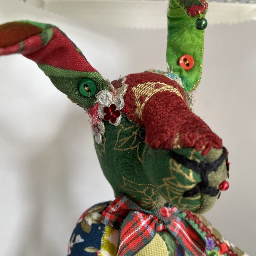Odile one of a kind handsewn artist's rabbit - Image 7