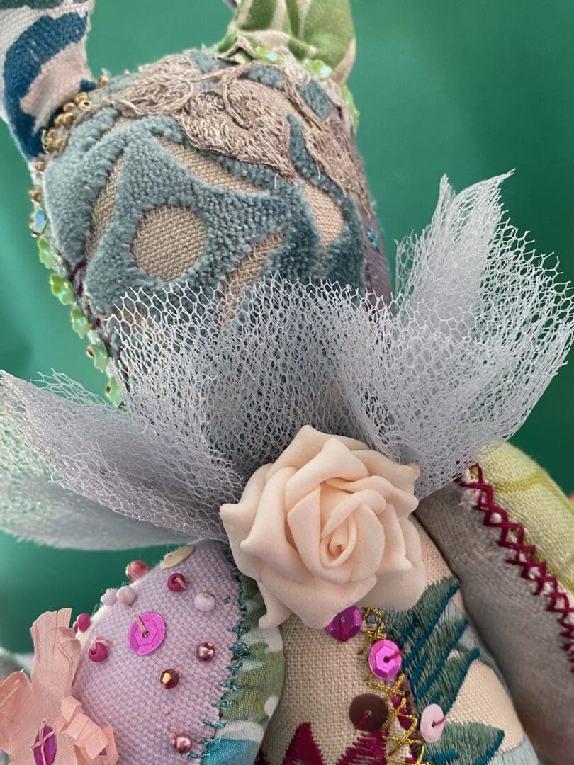 Florence- large handmade fabric one of a kind rabbit - Image 8