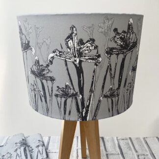 Iris 30cm Lampshade in shades of grey