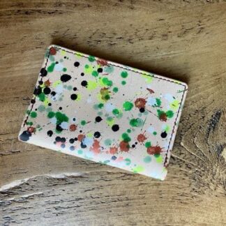 Limited edition painted leather passport wallet cover