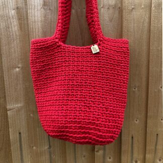 Red Crochet Shoulder Bag