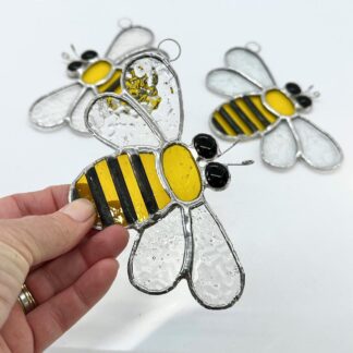 Stained Glass Bee Suncatcher