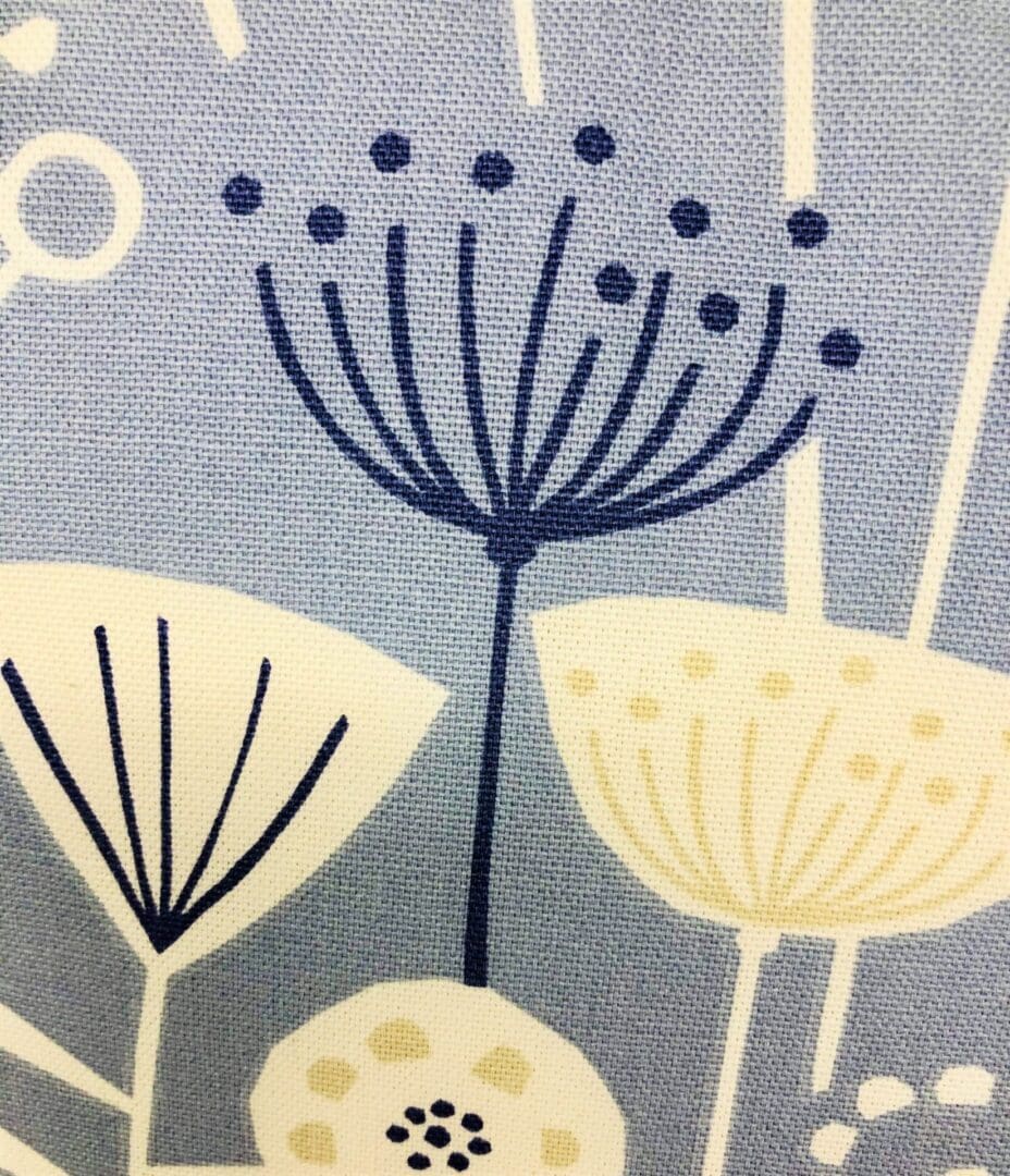 Blue Scandi Flower Cushion Cover, Scandinavian Decor - Image 6