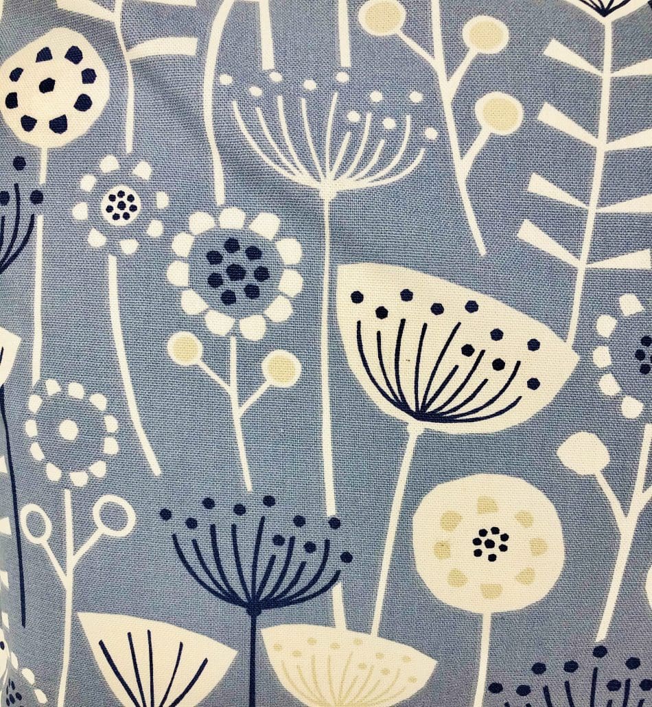 Blue Scandi Flower Cushion Cover, Scandinavian Decor - Image 4